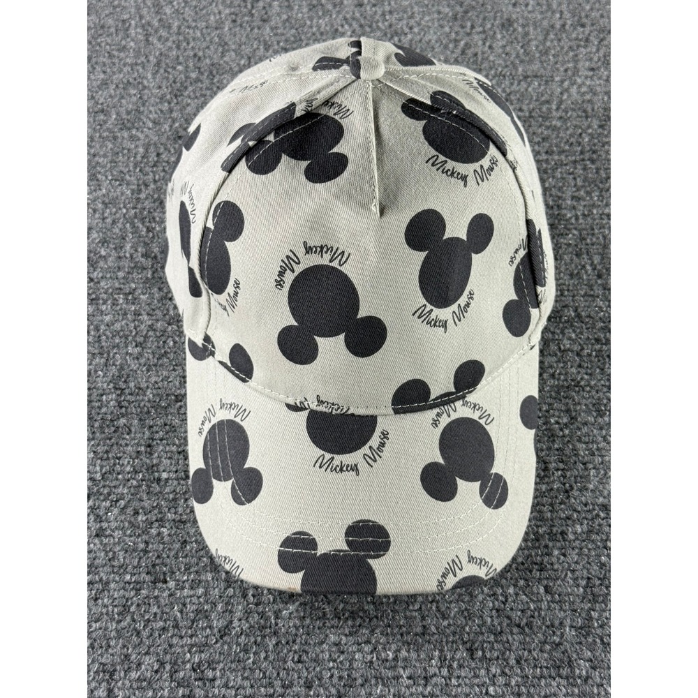 Disney Mickey Mouse All Over Print Baseball Cap Light Gray Adjustable Hat